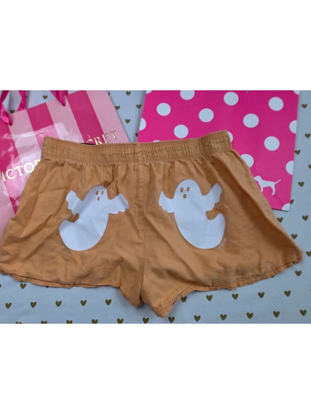 Victorias Secret PINK Halloween Ghosts Sleep Shorts Boxers Pajama Bottoms XS